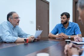 آغاز مصاحبه دوره مشترک مکاترونیک شریف و الفراهیدی بغداد